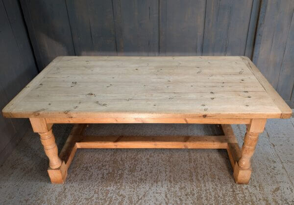 Classic Reclaimed Pine Plank Refectory Table