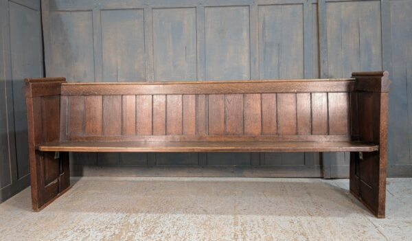 Victorian Carved Gothic Oak Church Bench Pew from Sussex