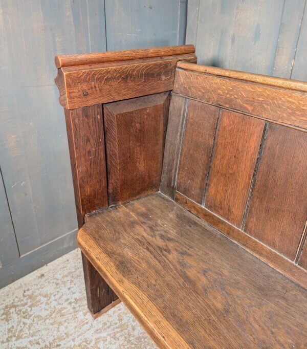 Victorian Carved Gothic Oak Church Bench Pew from Sussex