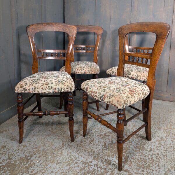 To Clear - A Set of Four Victorian Beech Dining Chairs