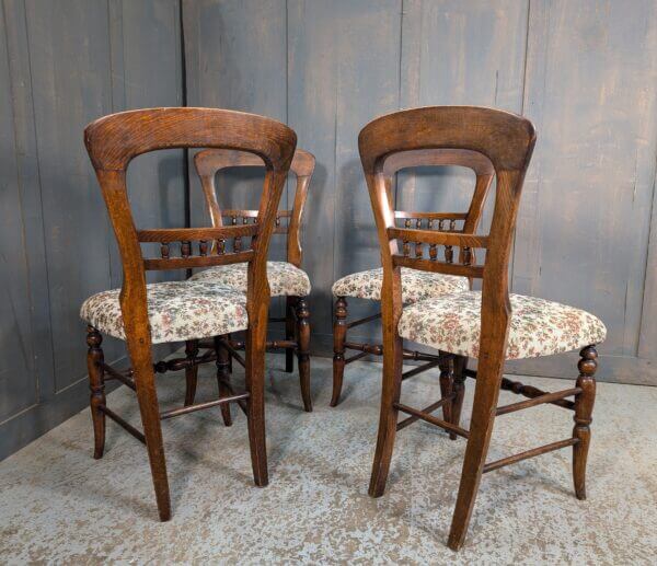 To Clear - A Set of Four Victorian Beech Dining Chairs