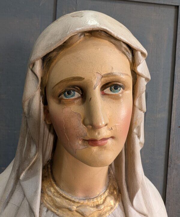 Large Chapel Size Antique Statue of Our Lady of Lourdes from Rochdale Convent