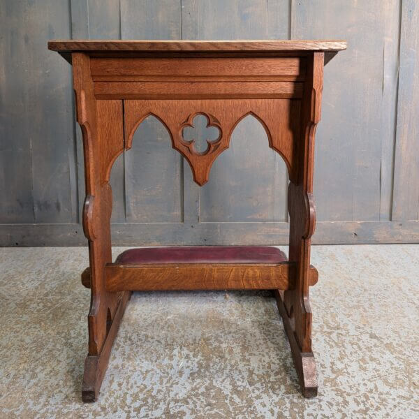 1930's Vintage Oak Gothic Prayer Desk Prie Dieu from Oxford Oratory