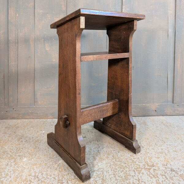 Simple Vintage Oak Prayer Desk with Stretcher from Oxford Oratory