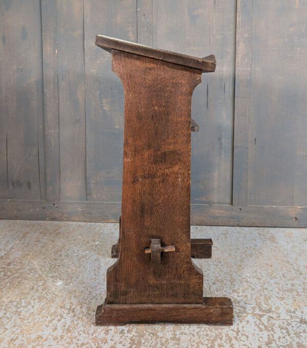 Simple Vintage Oak Prayer Desk with Stretcher from Oxford Oratory