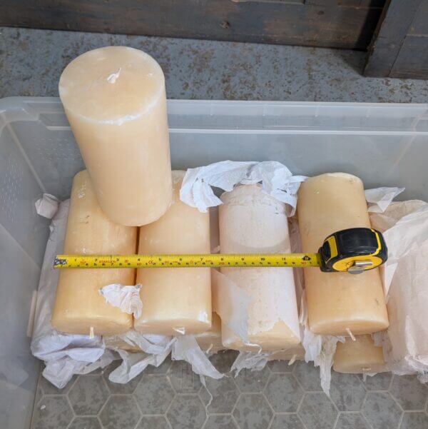 Extra Large Unused 20cm x 9cm Church Candles