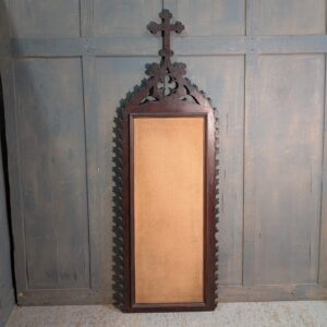 Ornate Antique Pine Church Notice Board with Replacement Cork & Bottony Cross from St Mary's Abbey