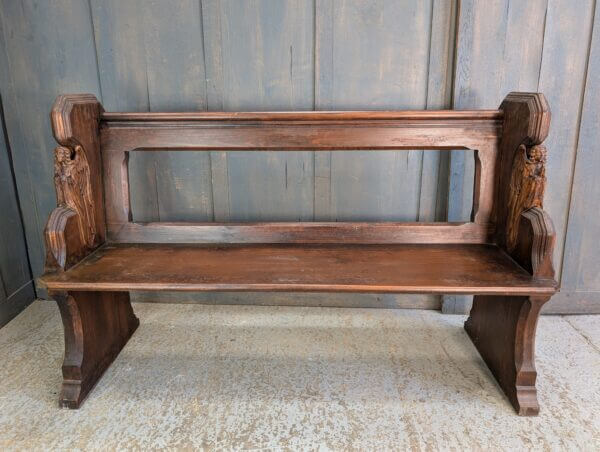 Angel Pews - Very Unusual Contemporary Pine Pews Benches each with Two Moulded Angels