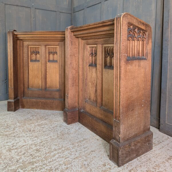 Gothic Oak Reading Desks Ambos Lecterns from St Mary's Northop Hall