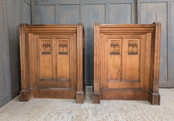 Gothic Oak Reading Desks Ambos Lecterns from St Mary's Northop Hall