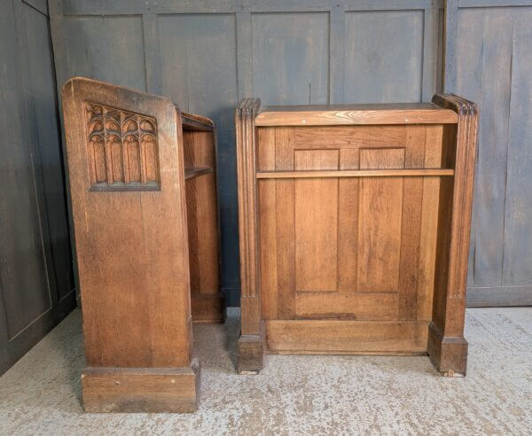 Gothic Oak Reading Desks Ambos Lecterns from St Mary's Northop Hall