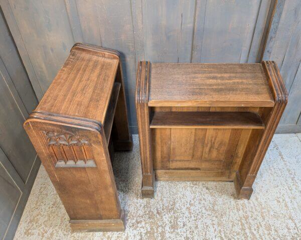 Gothic Oak Reading Desks Ambos Lecterns from St Mary's Northop Hall