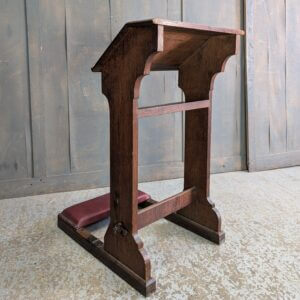 Simple Vintage Oak Prayer Desk Prie Dieu from Oxford Oratory with Fold Up Kneeler