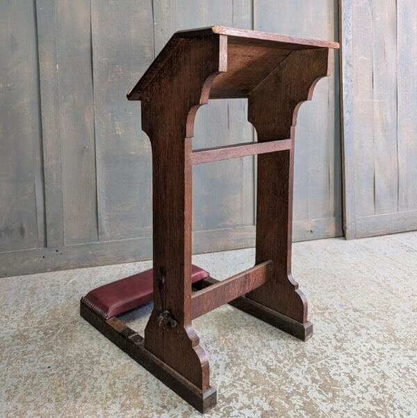 Simple Vintage Oak Prayer Desk Prie Dieu from Oxford Oratory with Fold Up Kneeler