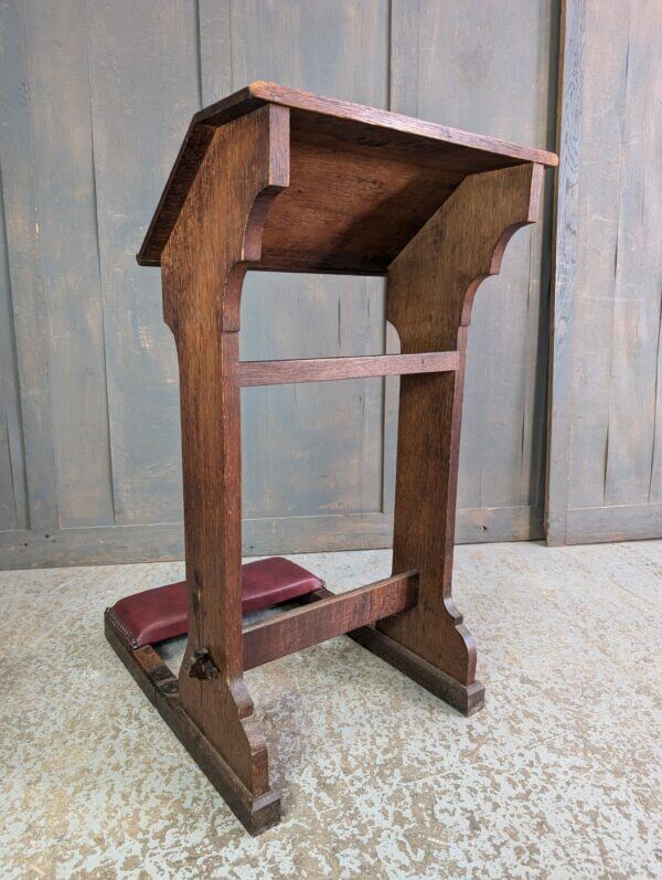 Simple Vintage Oak Prayer Desk Prie Dieu from Oxford Oratory with Fold Up Kneeler