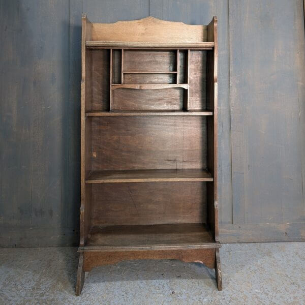 Simple 1930's Vintage Oak Bookcase & Letter Organiser