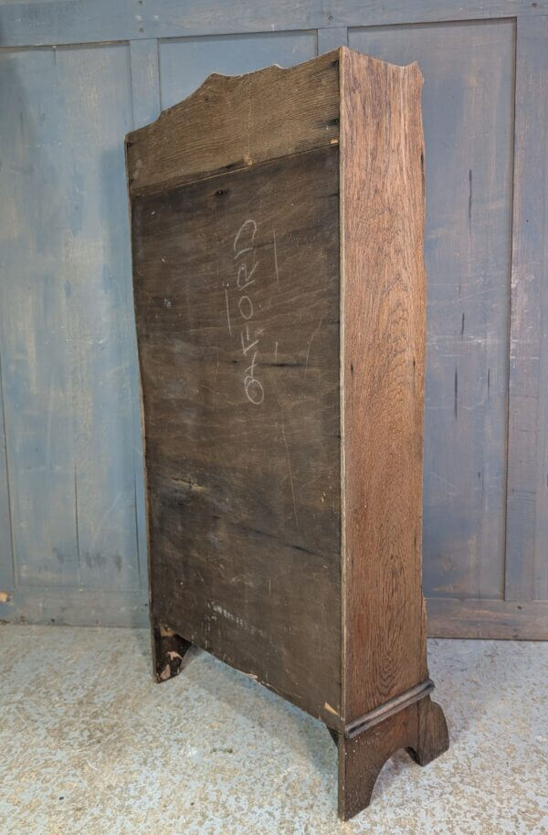 Simple 1930's Vintage Oak Bookcase & Letter Organiser