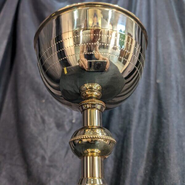 As New Very Heavy & Large Gold Plated Ciborium via Germany