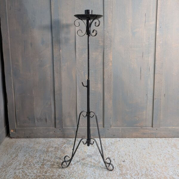 Adjustable Wrought Steel Candlestick Candlestand