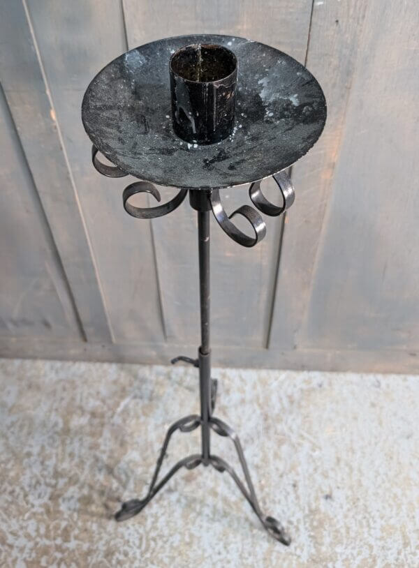 Adjustable Wrought Steel Candlestick Candlestand