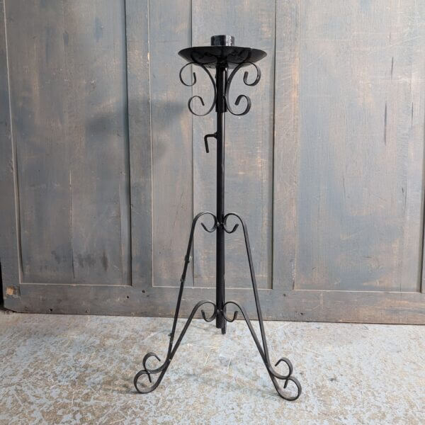 Adjustable Wrought Steel Candlestick Candlestand