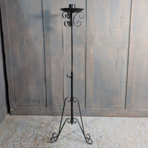 Adjustable Wrought Steel Candlestick Candlestand