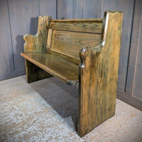 Vintage Canadian Green Oak Panel Back Church Chapel Pews Benches from United Church Crowborough