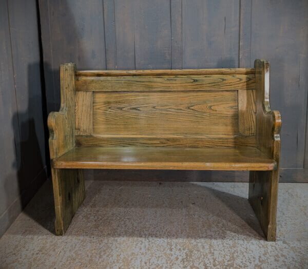 Vintage Canadian Green Oak Panel Back Church Chapel Pews Benches from United Church Crowborough