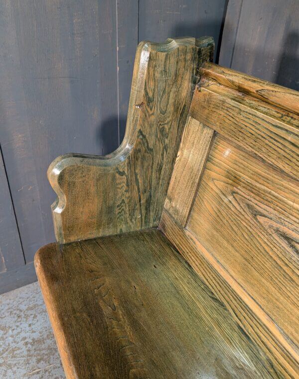 Vintage Canadian Green Oak Panel Back Church Chapel Pews Benches from United Church Crowborough