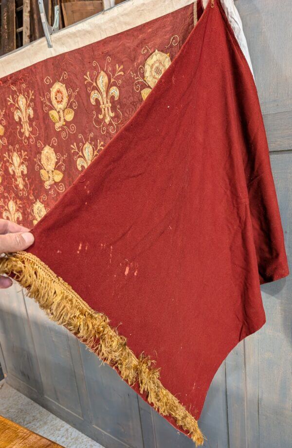 Spectacular and Beautiful Deep Red and Gold Antique Altar Frontal from Swansea