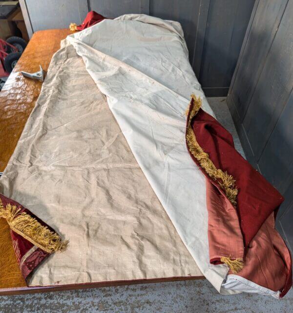 Spectacular and Beautiful Deep Red and Gold Antique Altar Frontal from Swansea