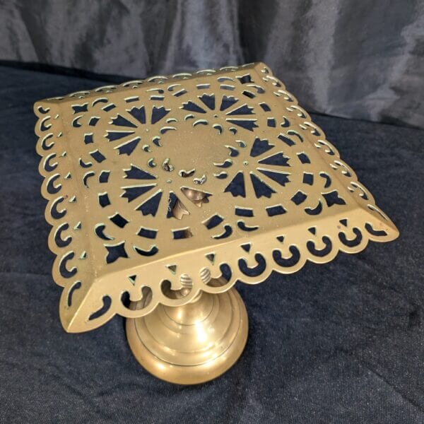 Antique Ornate Victorian Brass Trivet used as a Tabor at St Albans, Derby