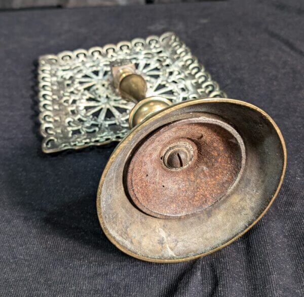 Antique Ornate Victorian Brass Trivet used as a Tabor at St Albans, Derby