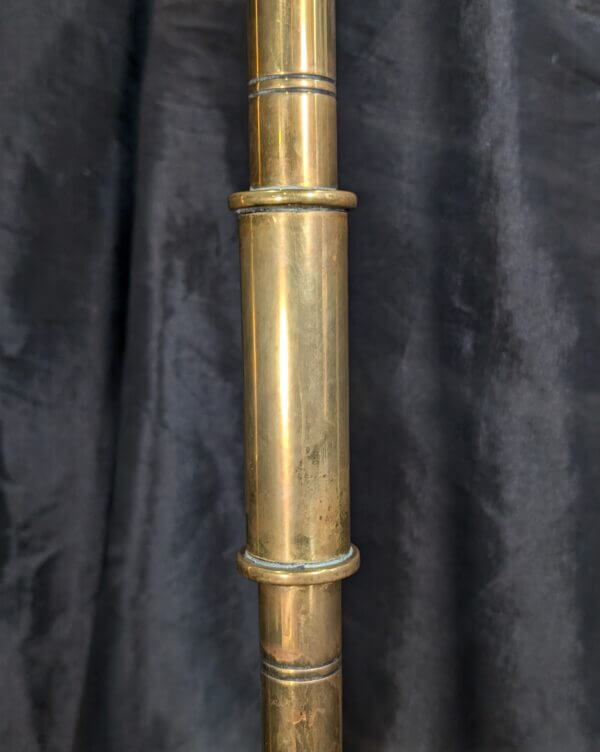 Pair of Medium to Tall Antique Brass Altar Candlesticks from St Albans RC, Derby