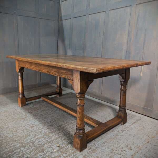 Classic Shaped Ash Wood Refectory Table