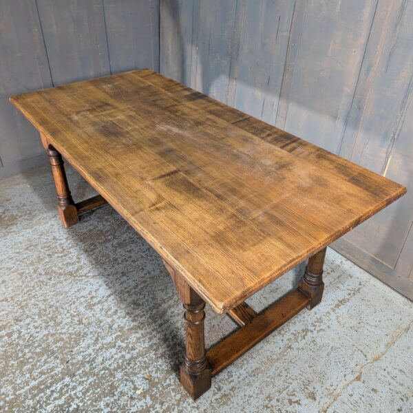 Classic Shaped Ash Wood Refectory Table