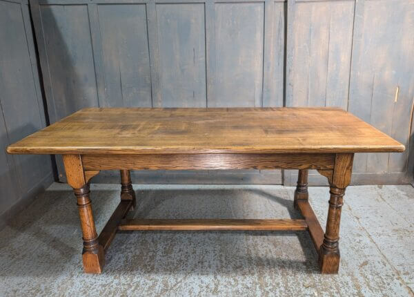 Classic Shaped Ash Wood Refectory Table