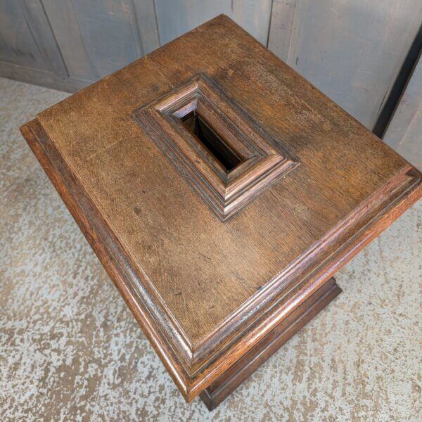 Outsize Extra Large Victorian Oak Lockable Prayer Post Box/Stand