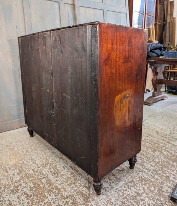 Early 19th Century Brass Bound Military Style Mahogany Chest of Drawers