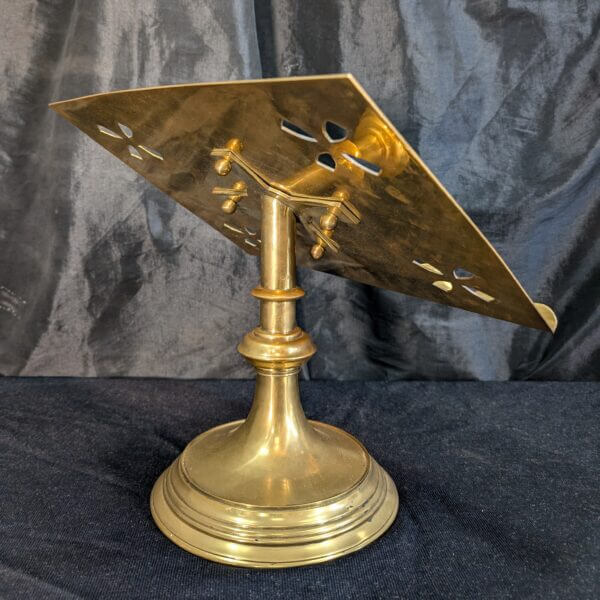 Fine Victorian IHS Brass Church Missal Book Stand from St Alban's RC Derby