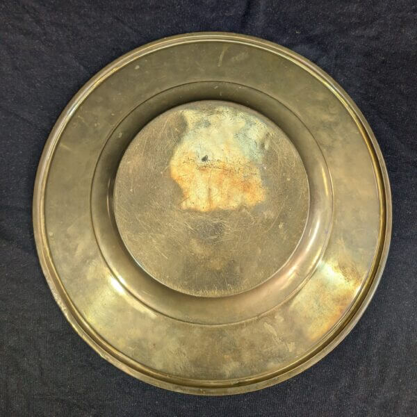 Quality Victorian Church Brass Alms Dish Plate