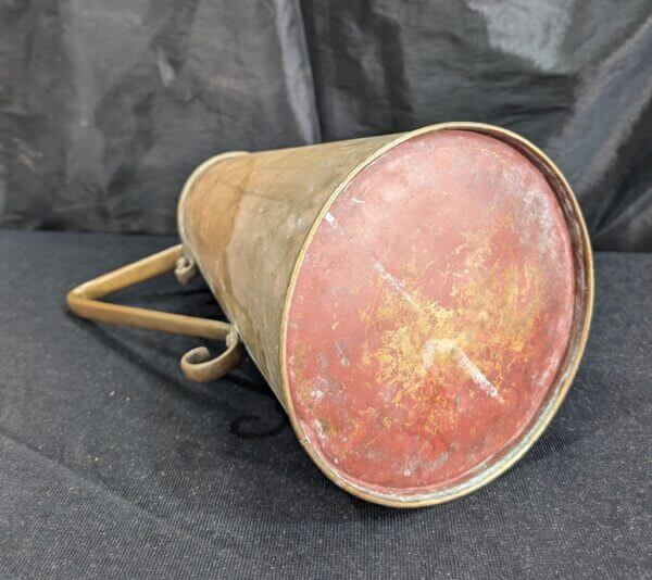 Victorian Brass Baptismal Ewer Jug from Swansea with Cross