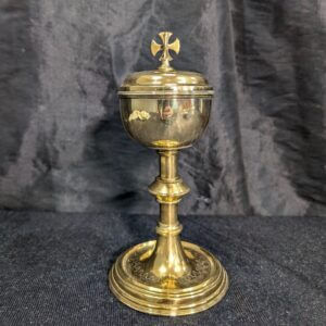 Gilt Brass Classic Style Ciborium with Cross Lid from St Veronica Rossendale