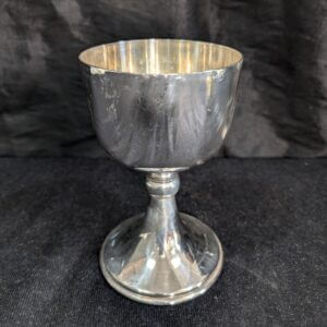 Nickel Platee and Gilt Chalice with Simple Knop Stem from St Veronica Rossendale