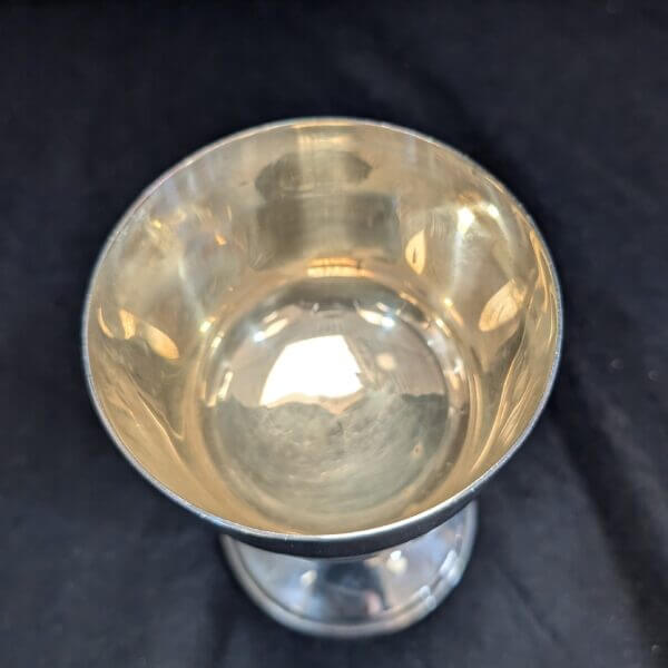 Nickel Platee and Gilt Chalice with Simple Knop Stem from St Veronica Rossendale