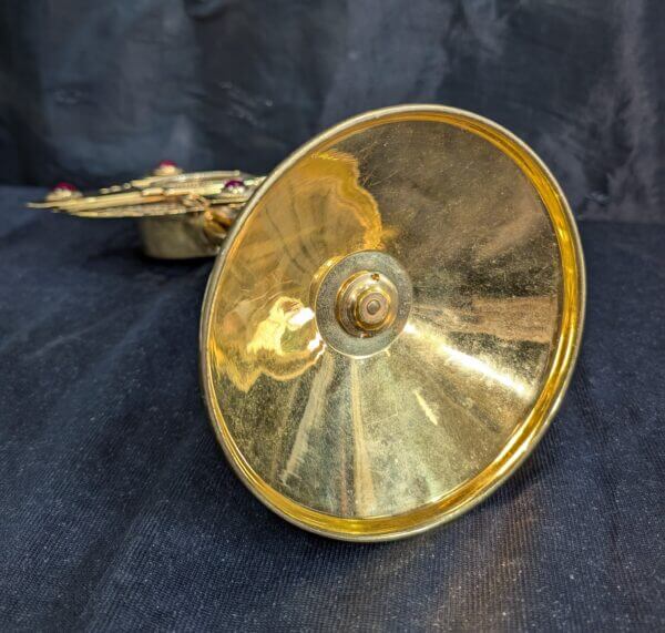 Gilt Brass Modern and Unusual Bejeweled Monstrance from St Veronica Rossendale