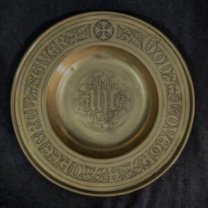 Smaller size Antique Victorian Brass Alms Dish by Jones & Willis