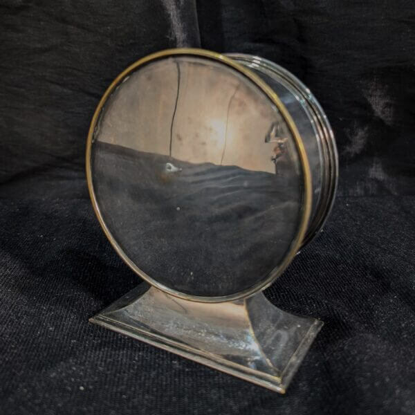 Unusual Silver Plate PYX With Lunette inside a Larger Lunette Holder