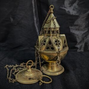 Excellent Original Victorian Gothic Brass Church Design Thurible Censer Incense Burner