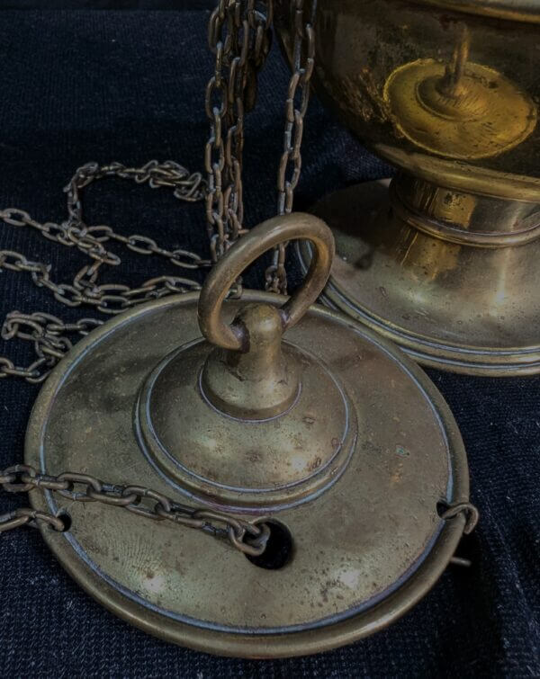 Excellent Original Victorian Gothic Brass Church Design Thurible Censer Incense Burner